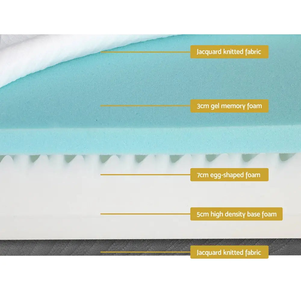Memory Foam Mattress Bed Cool Gel Non Spring 15cm Queen