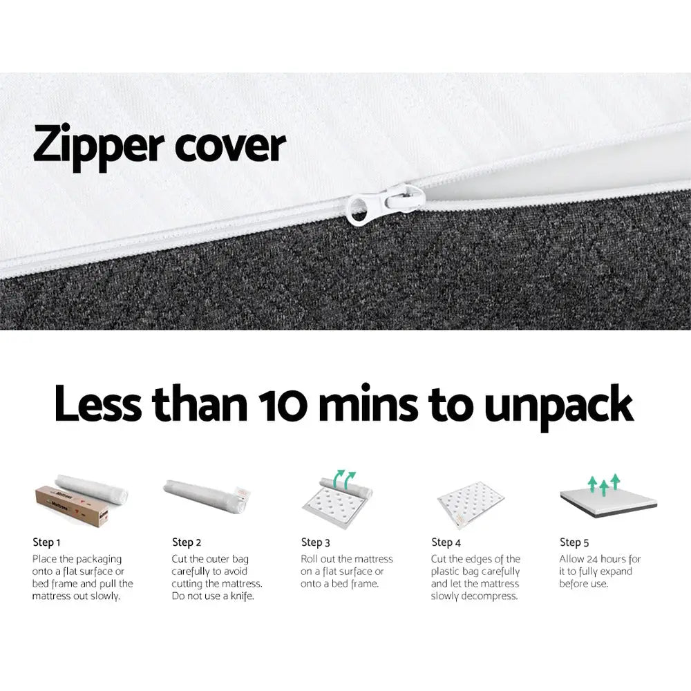 Memory Foam Mattress Bed Cool Gel Non Spring 15cm Queen