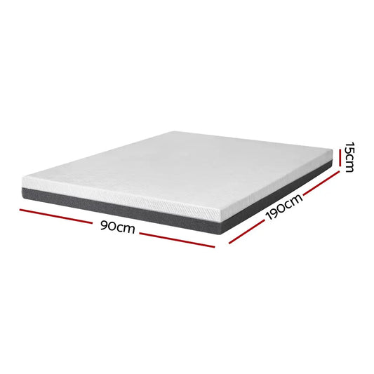 Memory Foam Mattress Bed Cool Gel Non Spring 15cm Single
