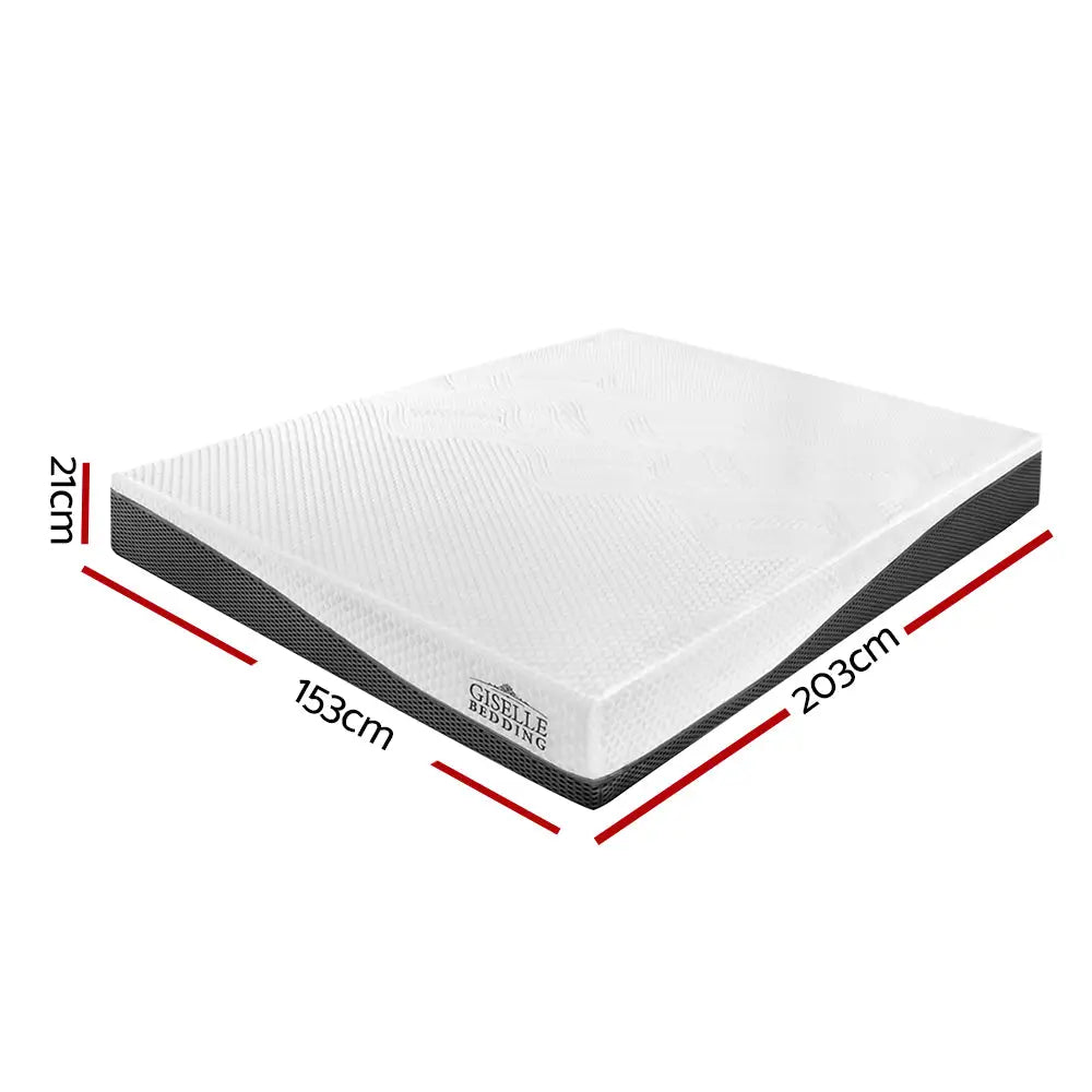 Memory Foam Mattress Bed Cool Gel Non Spring 21cm Queen