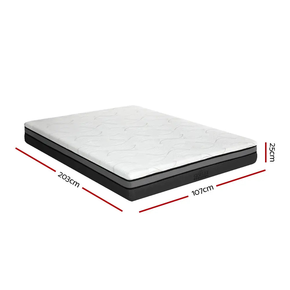 Memory Foam Mattress Bed Cool Gel Non Spring 25cm King Single