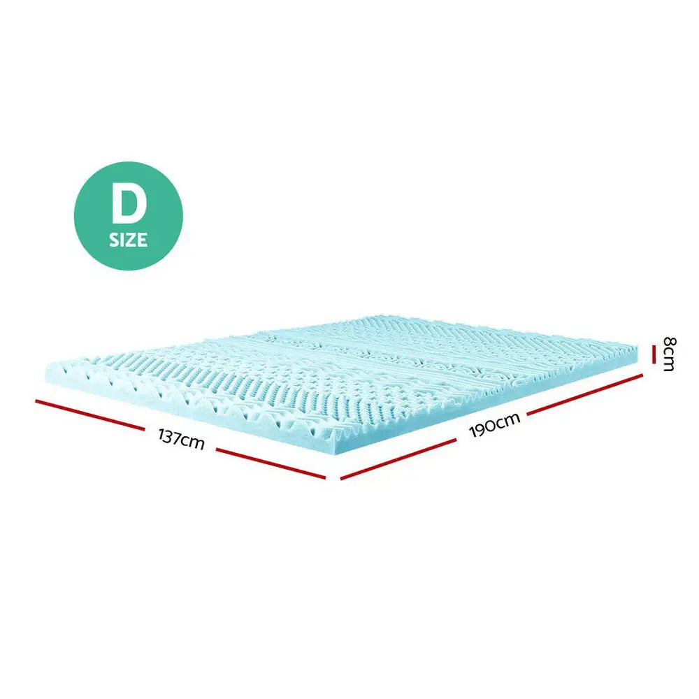 Memory Foam Mattress Topper 11-zone 8cm Double