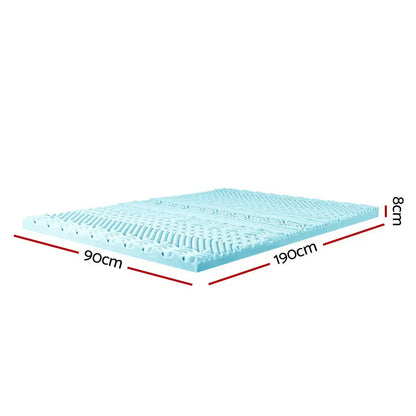 Memory Foam Mattress Topper 11-zone 8cm Single