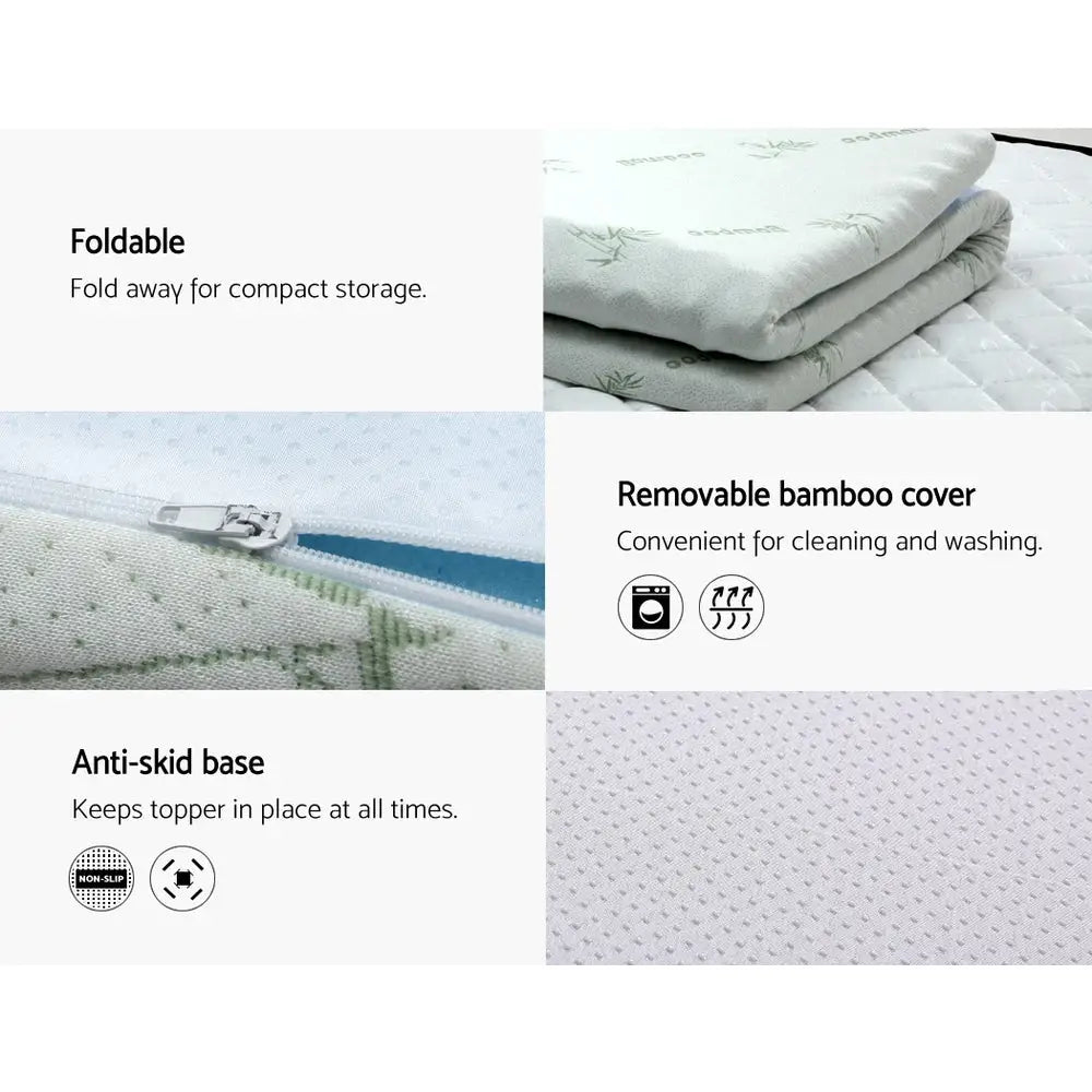 Memory Foam Mattress Topper 7-zone 8cm Double
