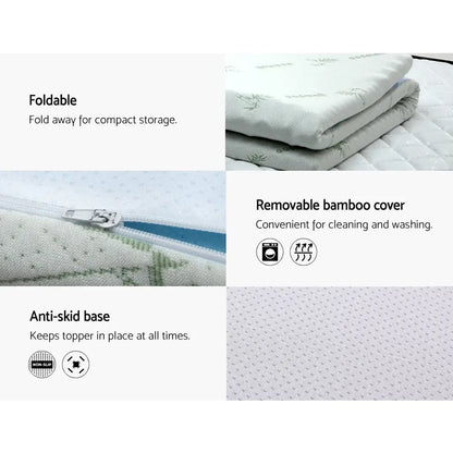 Memory Foam Mattress Topper 7-zone 8cm Single