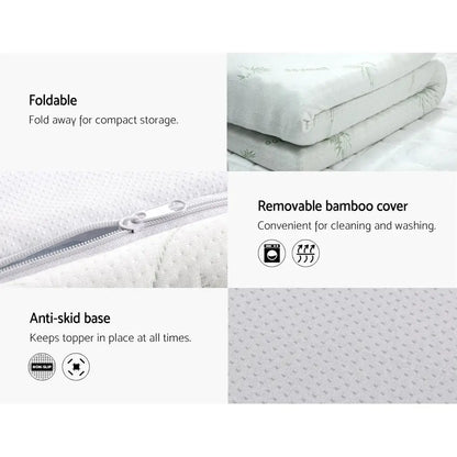 Memory Foam Mattress Topper Cool Gel 8cm Single