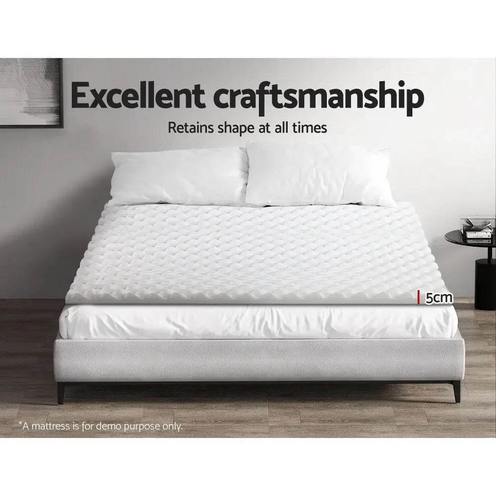 Memory Foam Mattress Topper Egg Crate 5cm Double