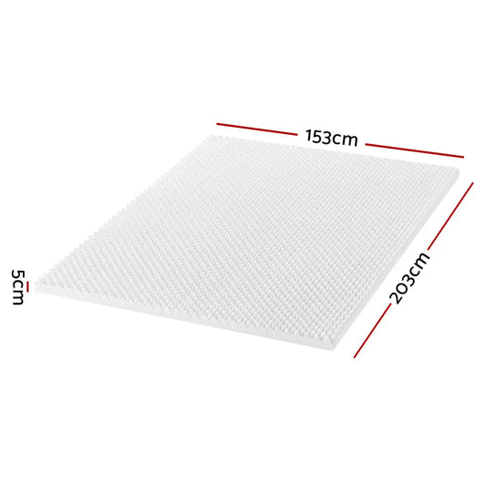 Memory Foam Mattress Topper Egg Crate 5cm Queen
