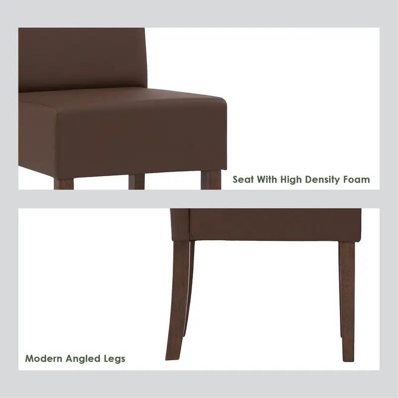 Mesi Dining Chair X2 - Natural Colour Legs Blue Challis Fabric Upholstery
