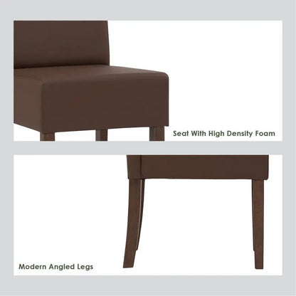 Mesi Dining Chair X2 - Natural Colour Legs Blue Challis Fabric Upholstery