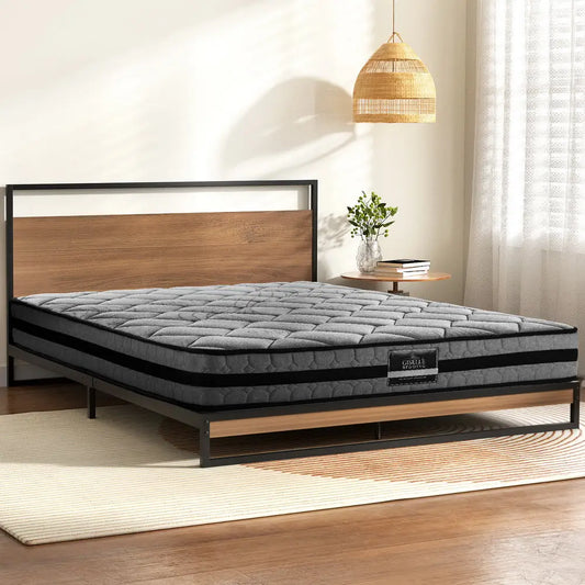 Metal Bed Frame Double Size Beds Platform with Mattress