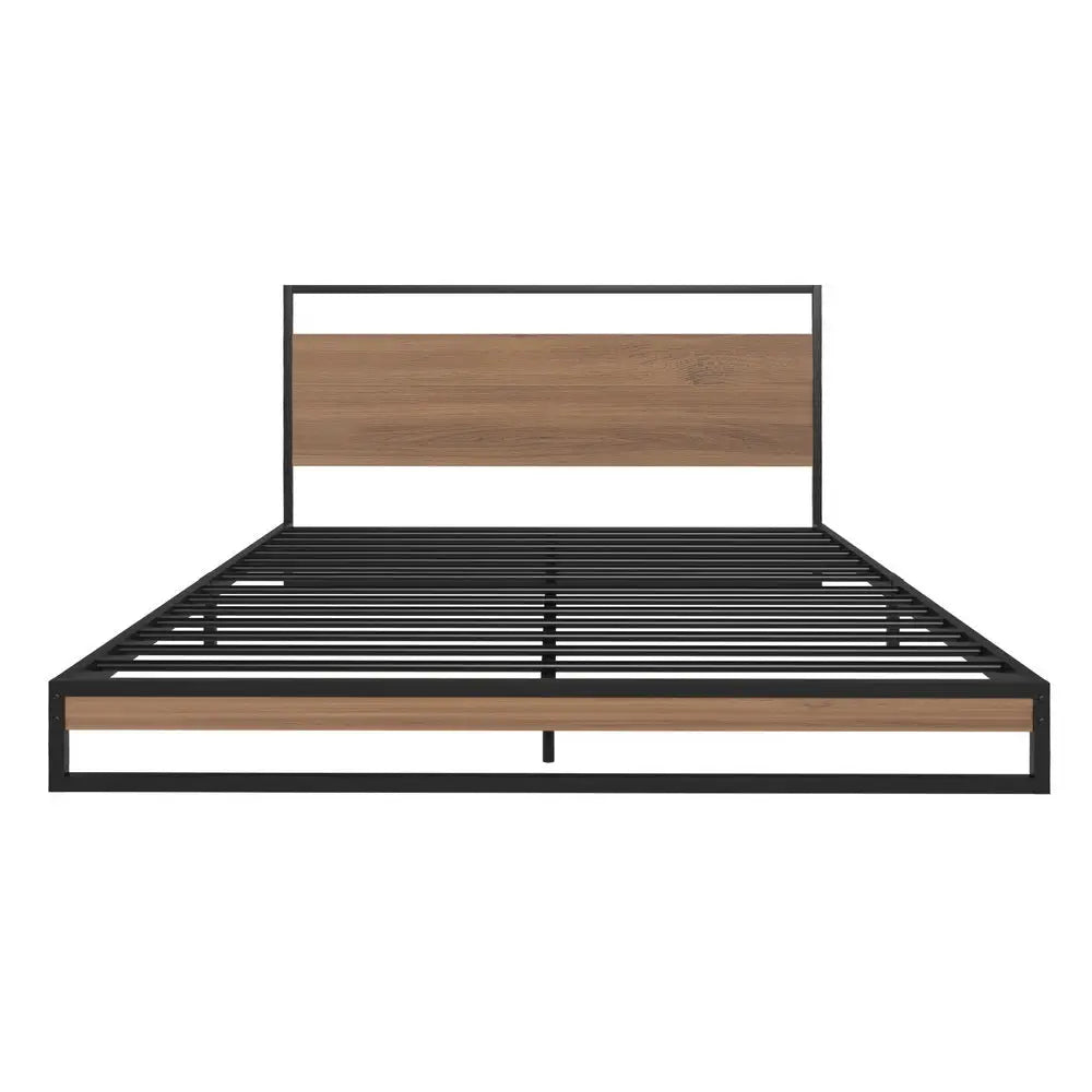 Metal Bed Frame Double Size Beds Platform with Mattress