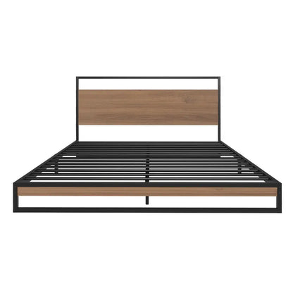 Metal Bed Frame Double Size Beds Platform with Mattress