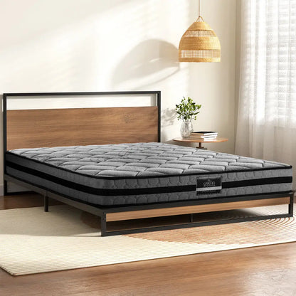 Metal Bed Frame Double Size Beds Platform with Mattress
