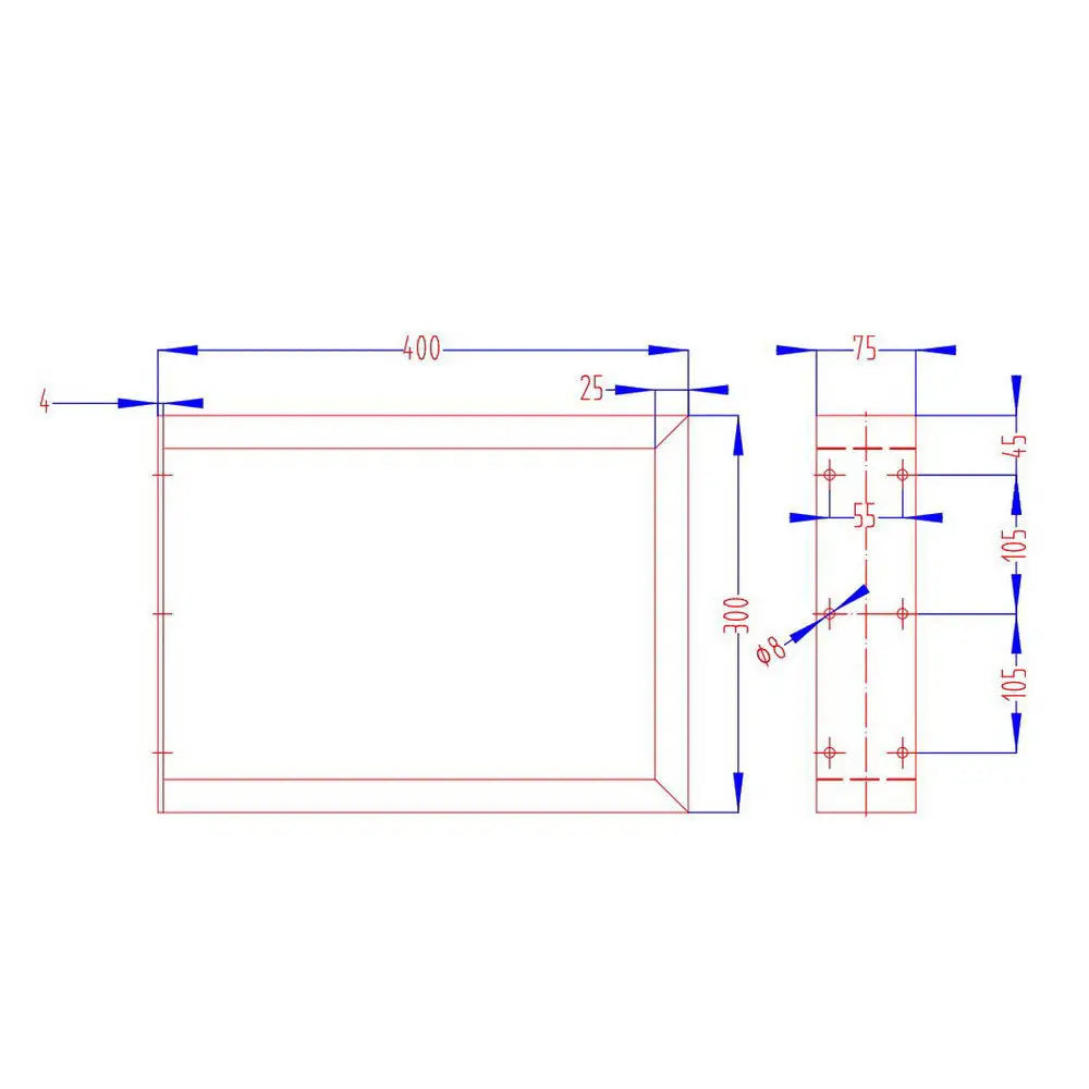 Metal Table Legs Diy Rectangular 40x30cm Set of 2