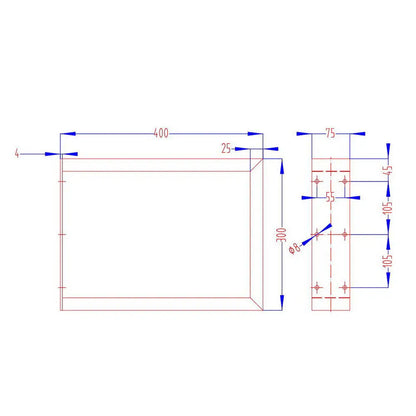 Metal Table Legs Diy Rectangular 40x30cm Set of 2