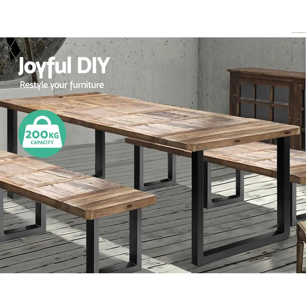 Metal Table Legs Diy Rectangular 40x30cm Set of 2