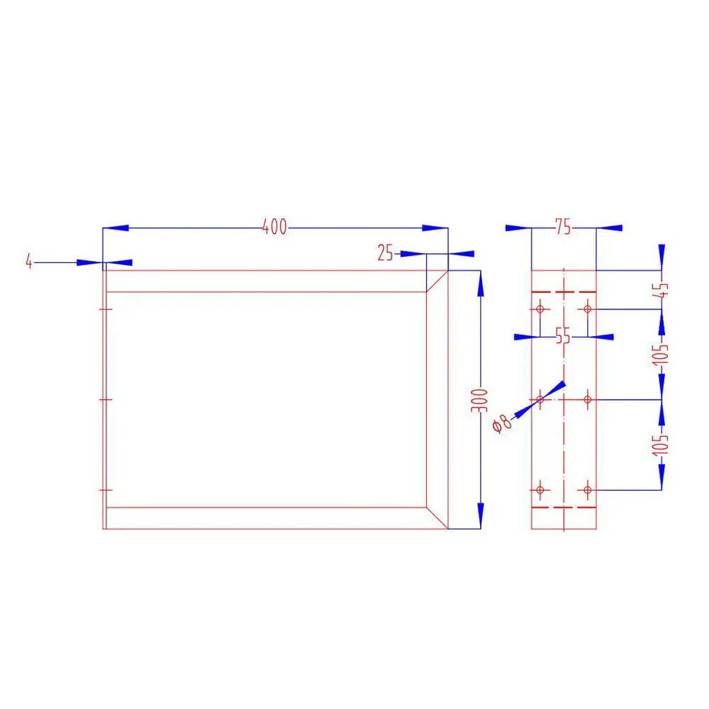 Metal Table Legs Diy Rectangular 40x30cm Set of 2