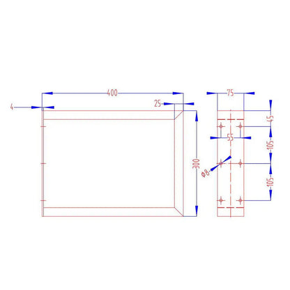Metal Table Legs Diy Rectangular 40x30cm Set of 2