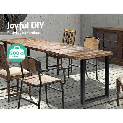 Metal Table Legs Diy Rectangular 71x50cm Set of 2