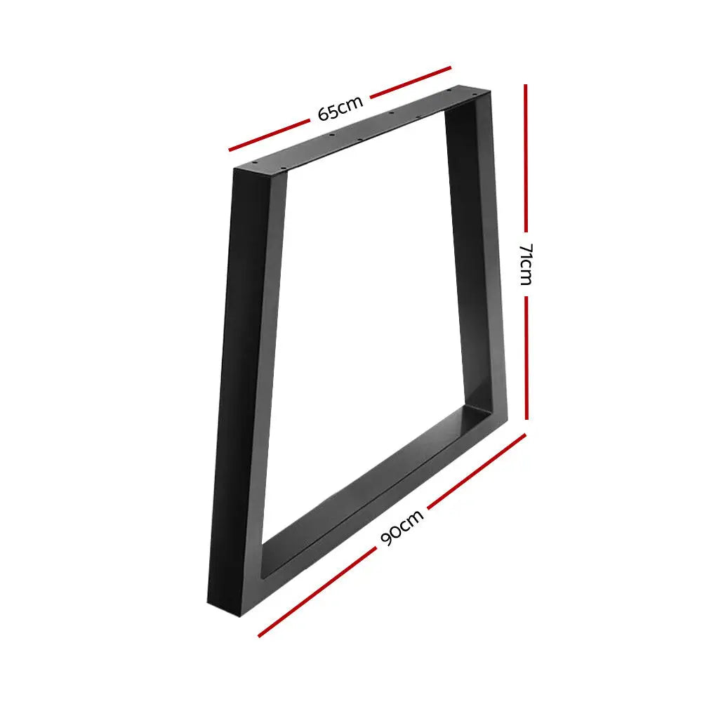 Metal Table Legs Diy Trapezoid 65x90cm Set of 2
