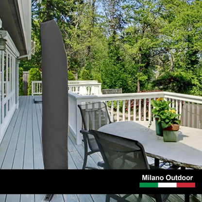 Milano 3m Outdoor Umbrella Cantilever with Protective Cover Patio Garden Shade - Charcoal