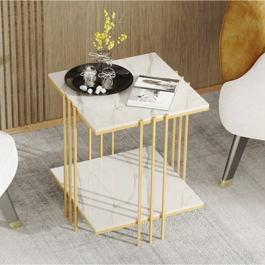 Milano Gold Square Side Table