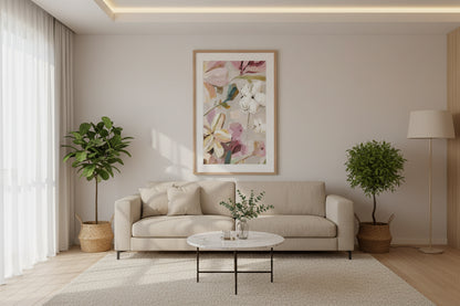 floral wall art framed 80x120cm australia