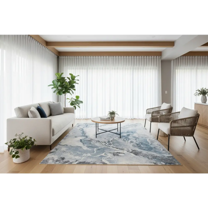 Mineral 222 Blue by Rug Culture-290x200cm - Rectangle