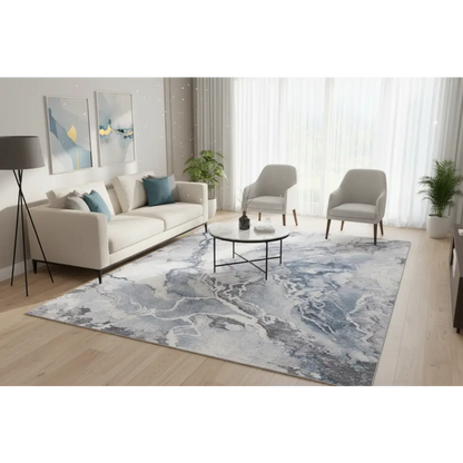Mineral 222 Blue by Rug Culture-290x200cm - Rectangle
