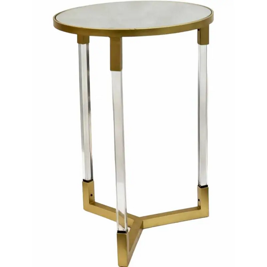 Mirage Side Table w Mirror Top 60cm