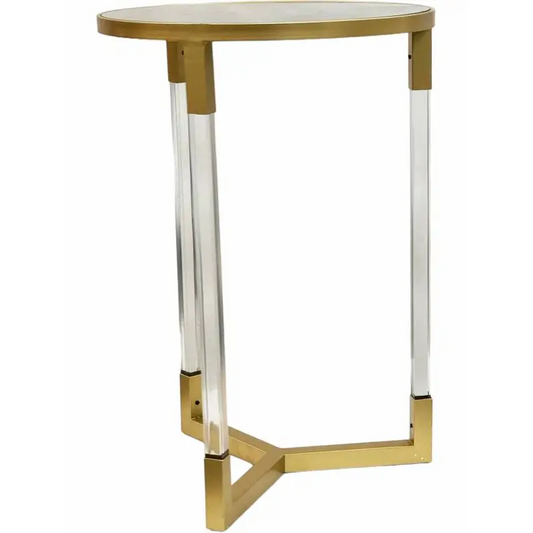 Mirage Side Table w Mirror Top 60cm