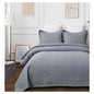 Misty Grey 100% Cotton Quilted 3 Pcs Bedspread Coverlet Set King