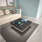 Modern Large High Gloss Coffee Table with Led Lights Black