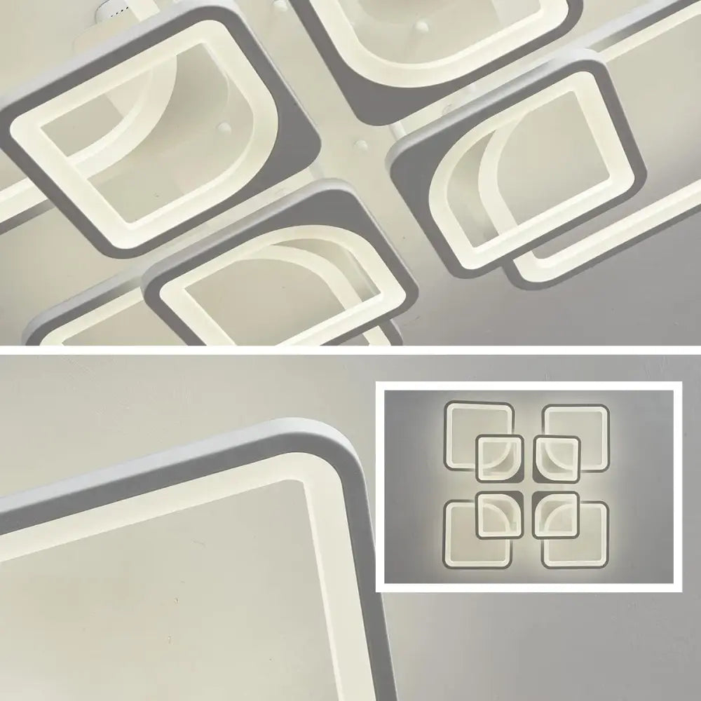 Modern Led Ceiling Light Dimmable with Remote Control