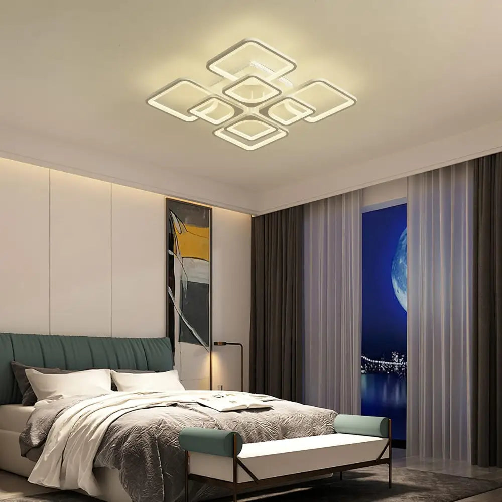 Modern Led Ceiling Light Dimmable with Remote Control