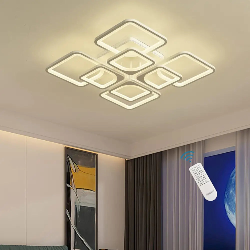 Modern Led Ceiling Light Dimmable with Remote Control