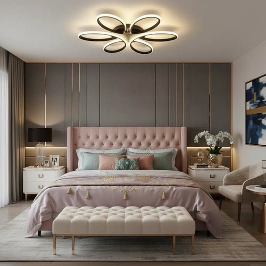 Modern Led Chandelier Flush Mount Lamp Remote Control (60cm)