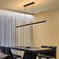 Modern Minimalist Trapezoid Pendant Light Adjustable Led Bar Black