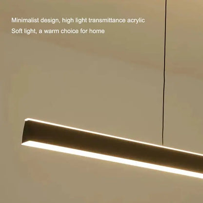 Modern Minimalist Trapezoid Pendant Light Adjustable Led Bar Black