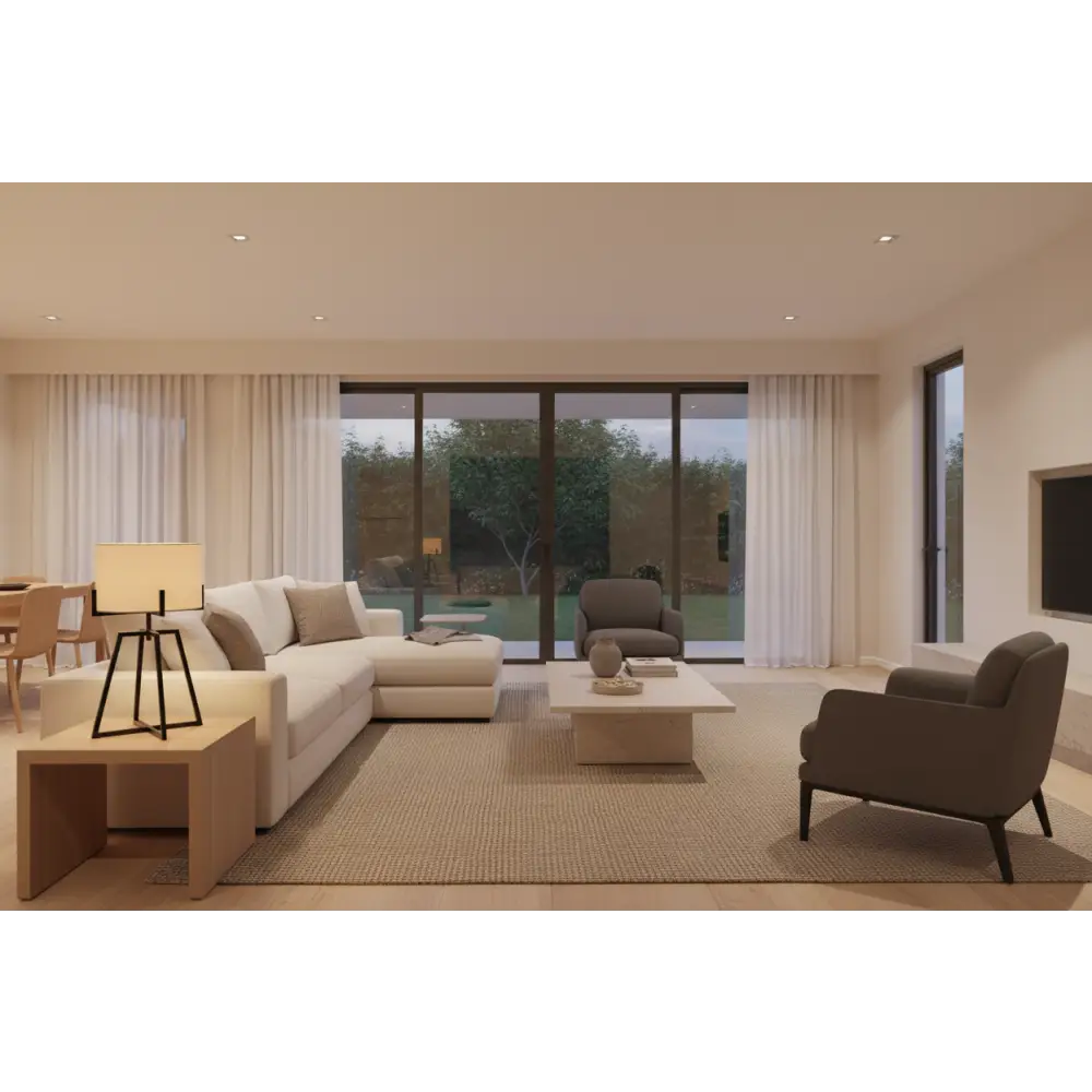 Modern Scandi Metal Dimmable Table Desk Lamp Light W/ Linen Shade - Matte Black