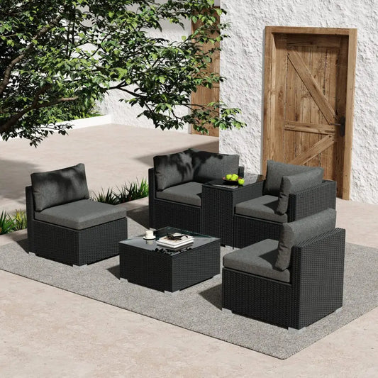 Modular Outdoor Wicker Lounge Set