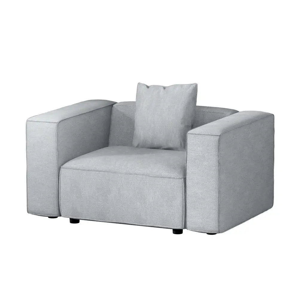Modular Sofa Chaise Set 1-seater Grey