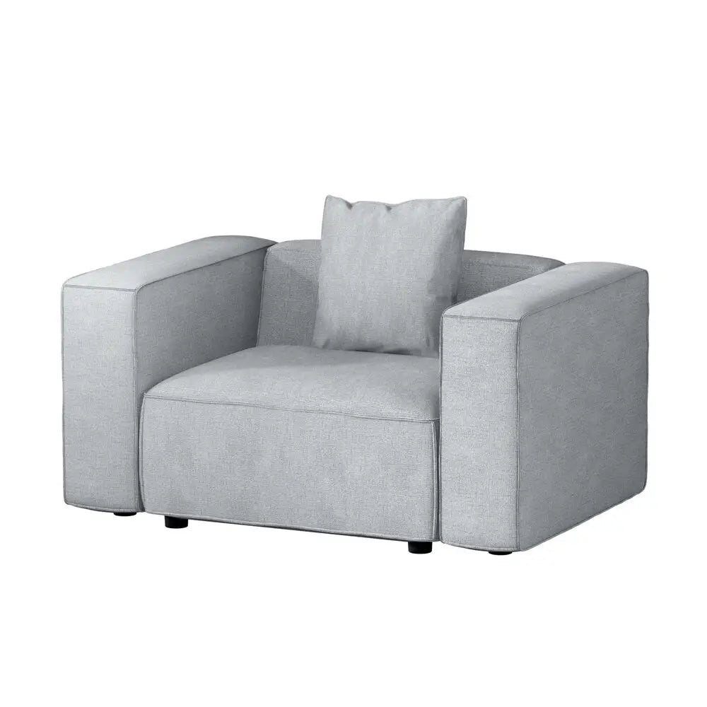Modular Sofa Chaise Set 1-seater Grey
