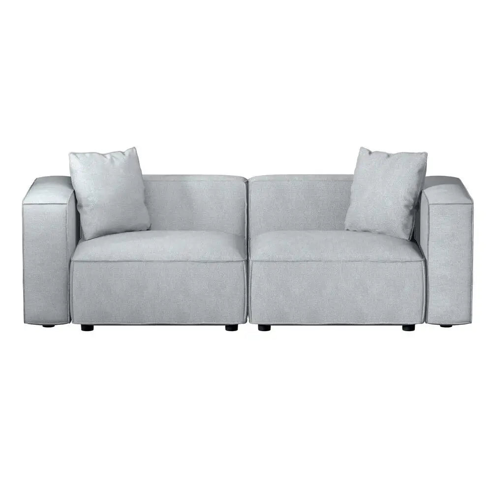 Modular Sofa Chaise Set 2-seater Grey