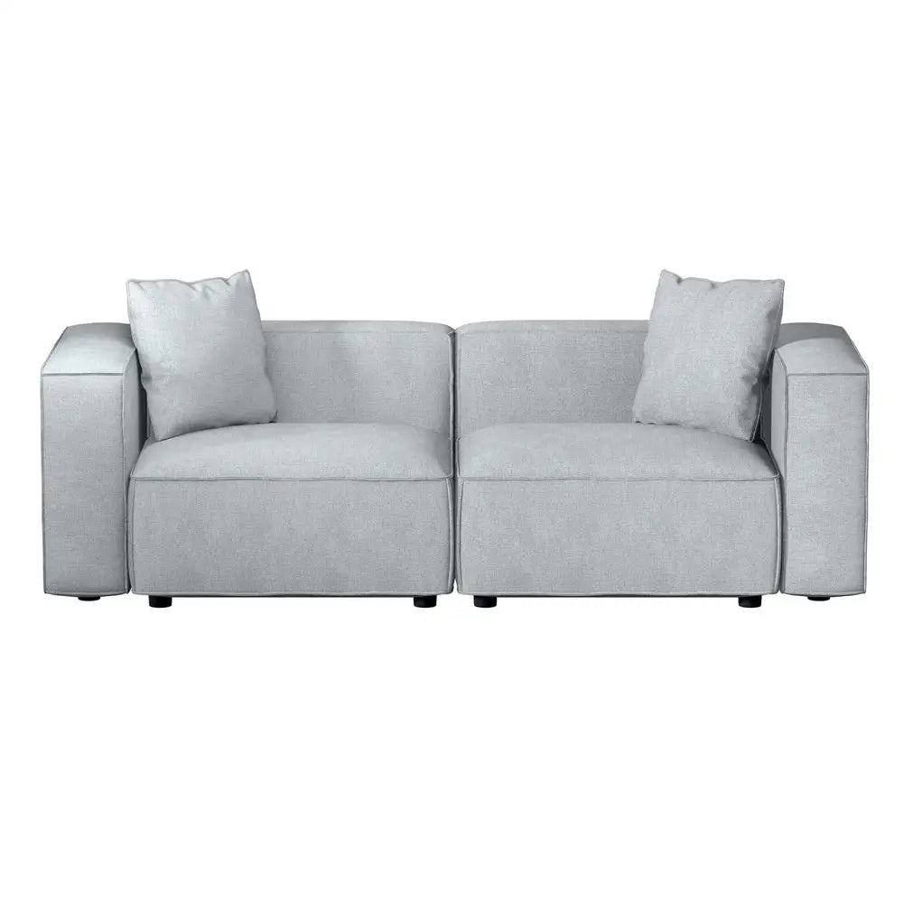 Modular Sofa Chaise Set 2-seater Grey