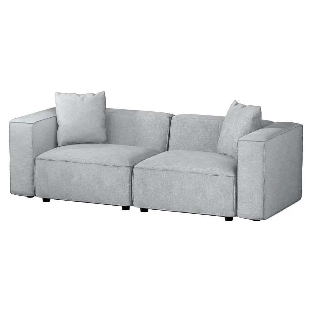 Modular Sofa Chaise Set 2-seater Grey