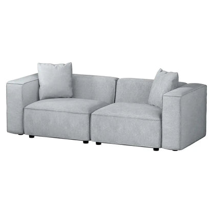 Modular Sofa Chaise Set 2-seater Grey