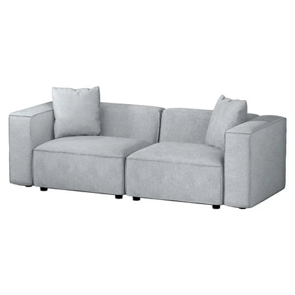 Modular Sofa Chaise Set 2-seater Grey