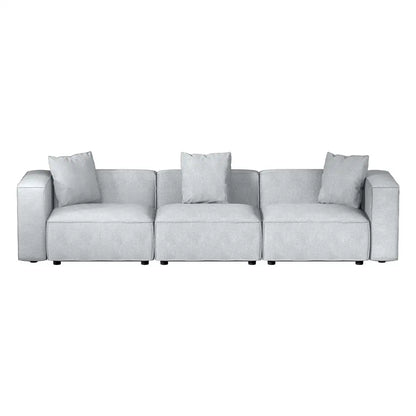 Modular Sofa Chaise Set 3-seater Grey